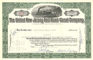 United New Jersey Rail Road and Canal Co. - Stock Certificate